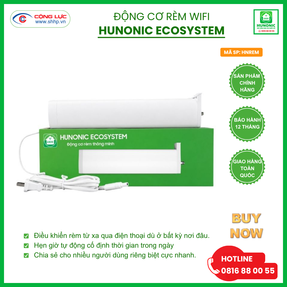 Động Cơ Rèm Wifi Hunonic Ecosytem