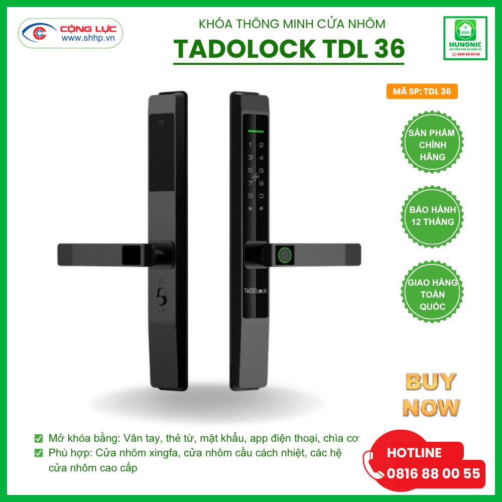 Khóa Thông Minh Cửa Nhôm TDL 36