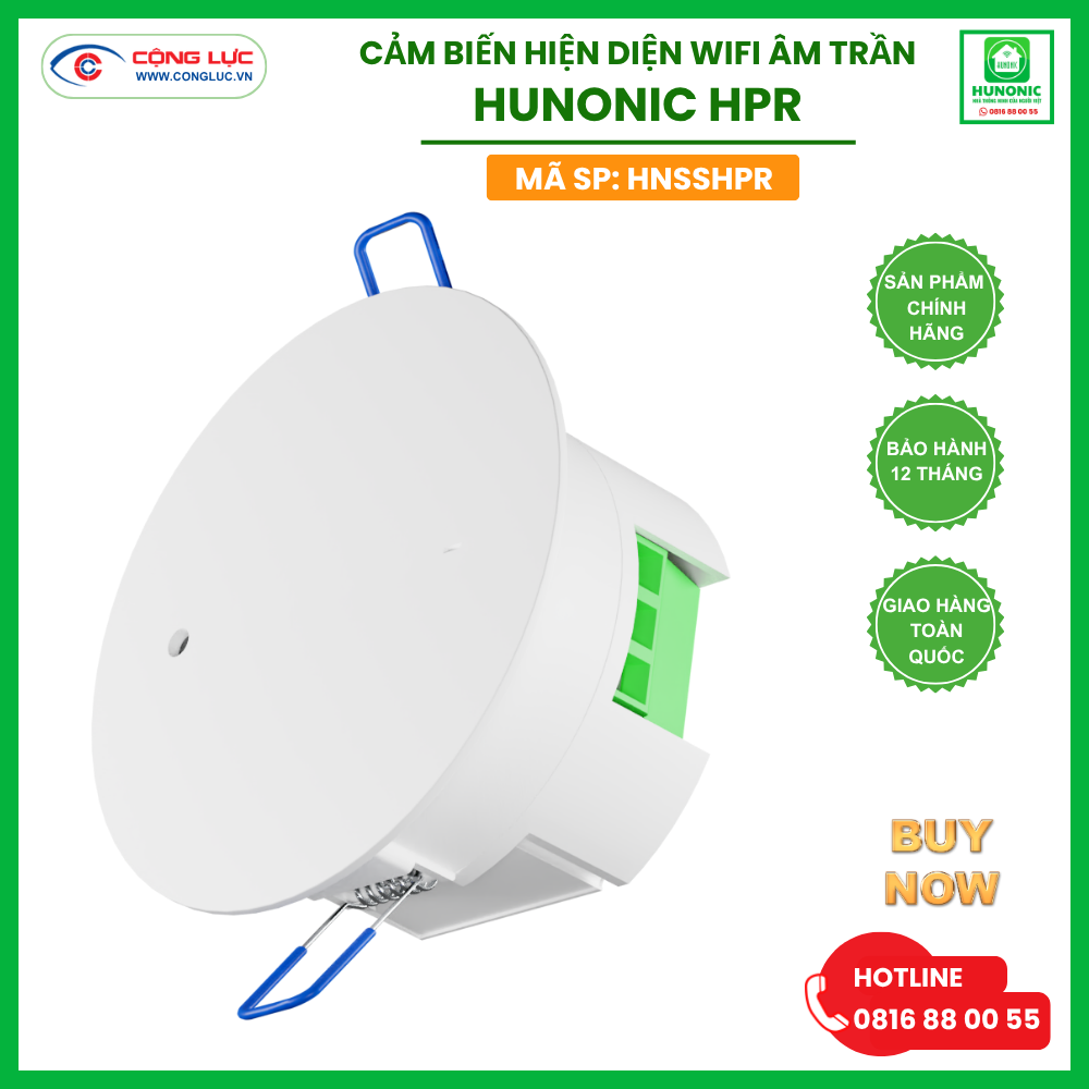 Cảm Biến Hiện Diện Wifi Âm Trần Hunonic HPR