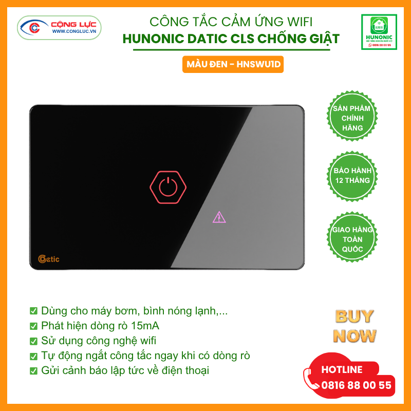 Công tắc chống giật Hunonic Datic
