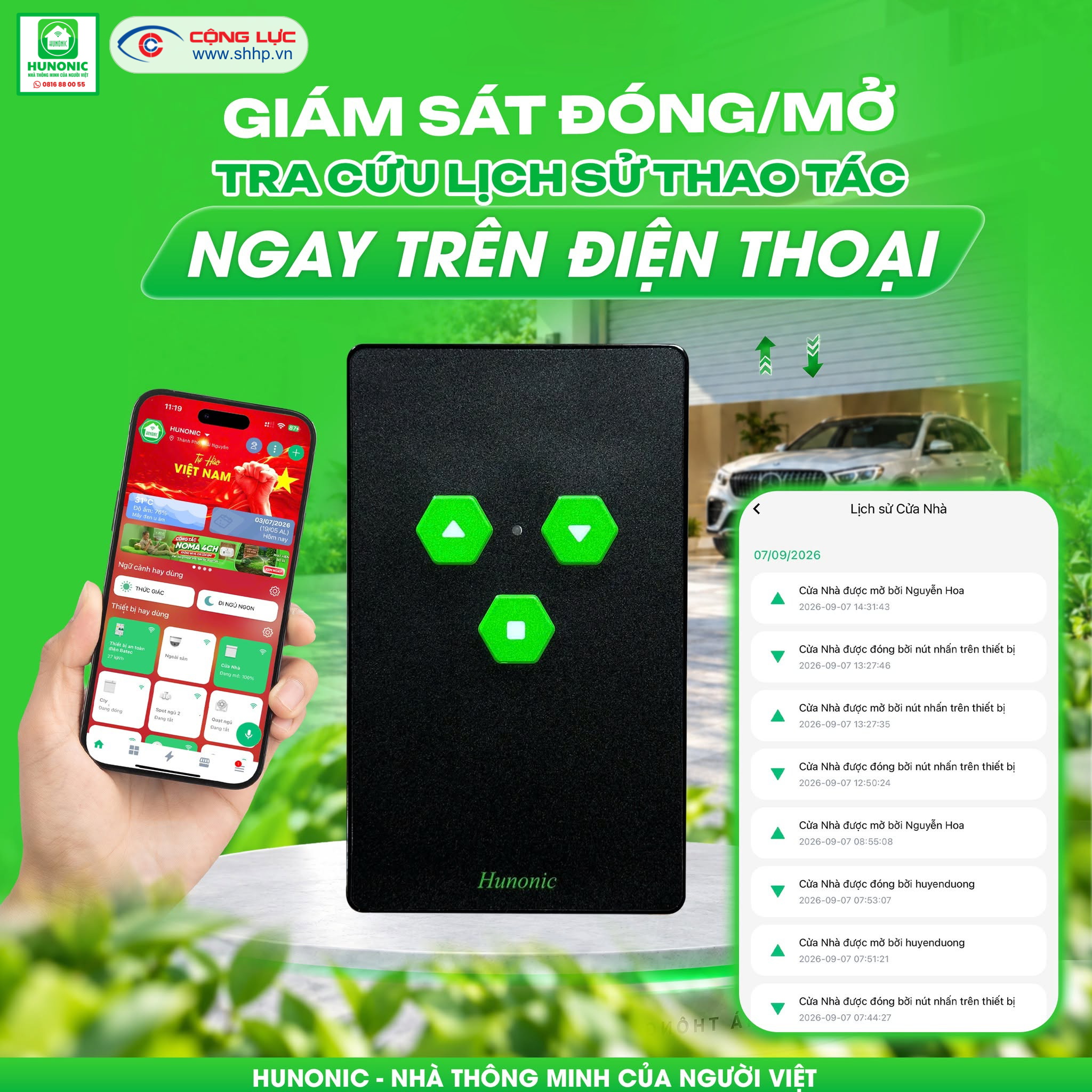 Công Tắc Cửa Cuốn Hunonic Datic HNDoor – C