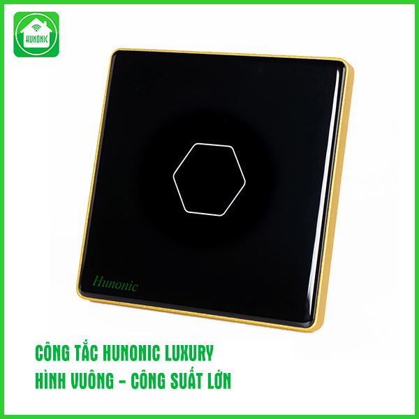 Công tắc Hunonic Luxury hình vuông CSL màu đen