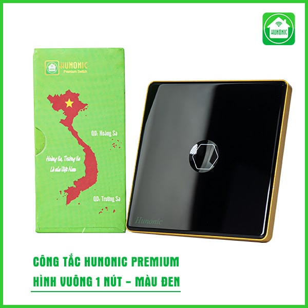 Công tắc Hunonic Premium 1 nút hình vuông