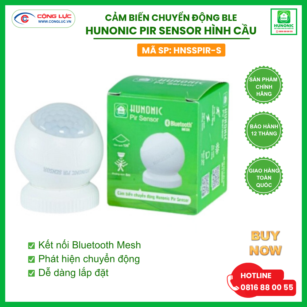 Cảm Biến Chuyển Động BLE Hunonic PIR Sensor Hình Cầu