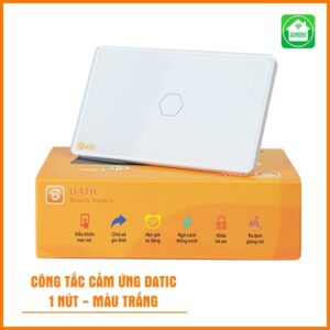 Công tắc cảm ứng Datic 1 nút màu trắng