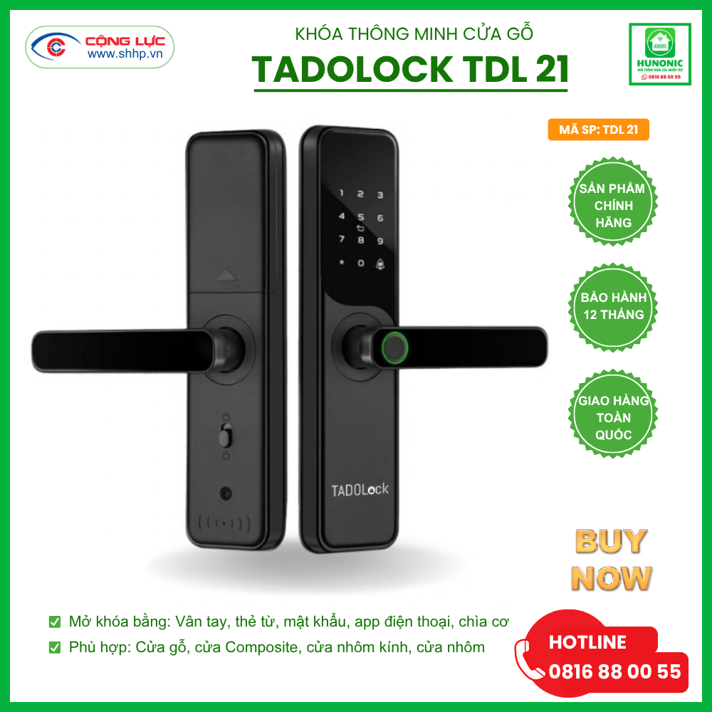 Khoá Thông Minh Cửa Gỗ TDL 21