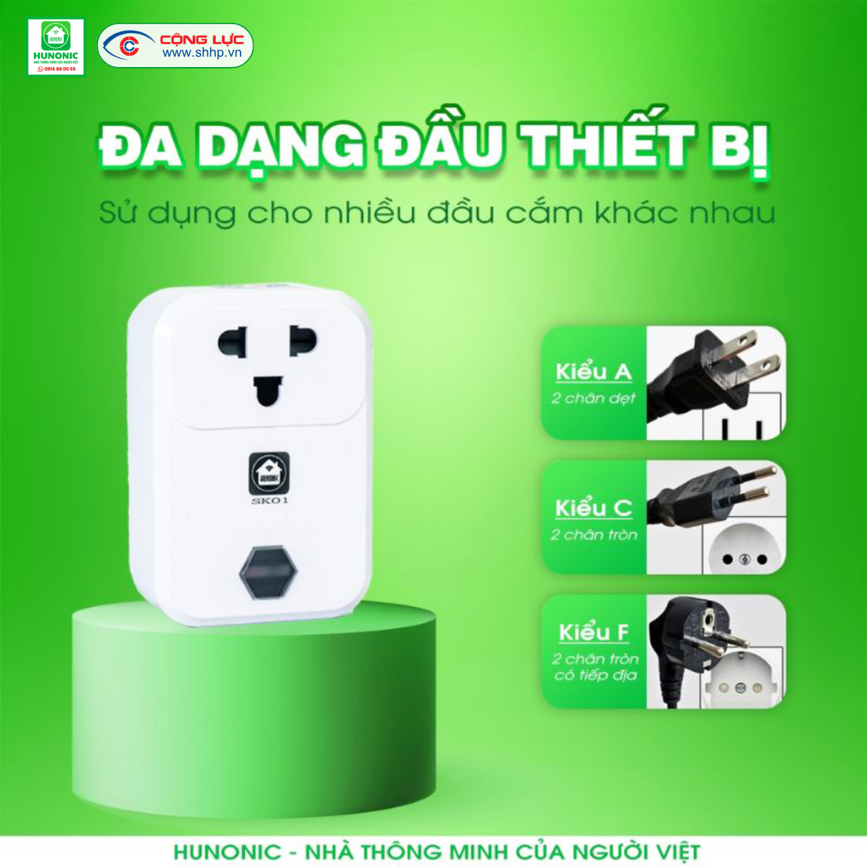 ổ cắm thông minh Hunonic SK01