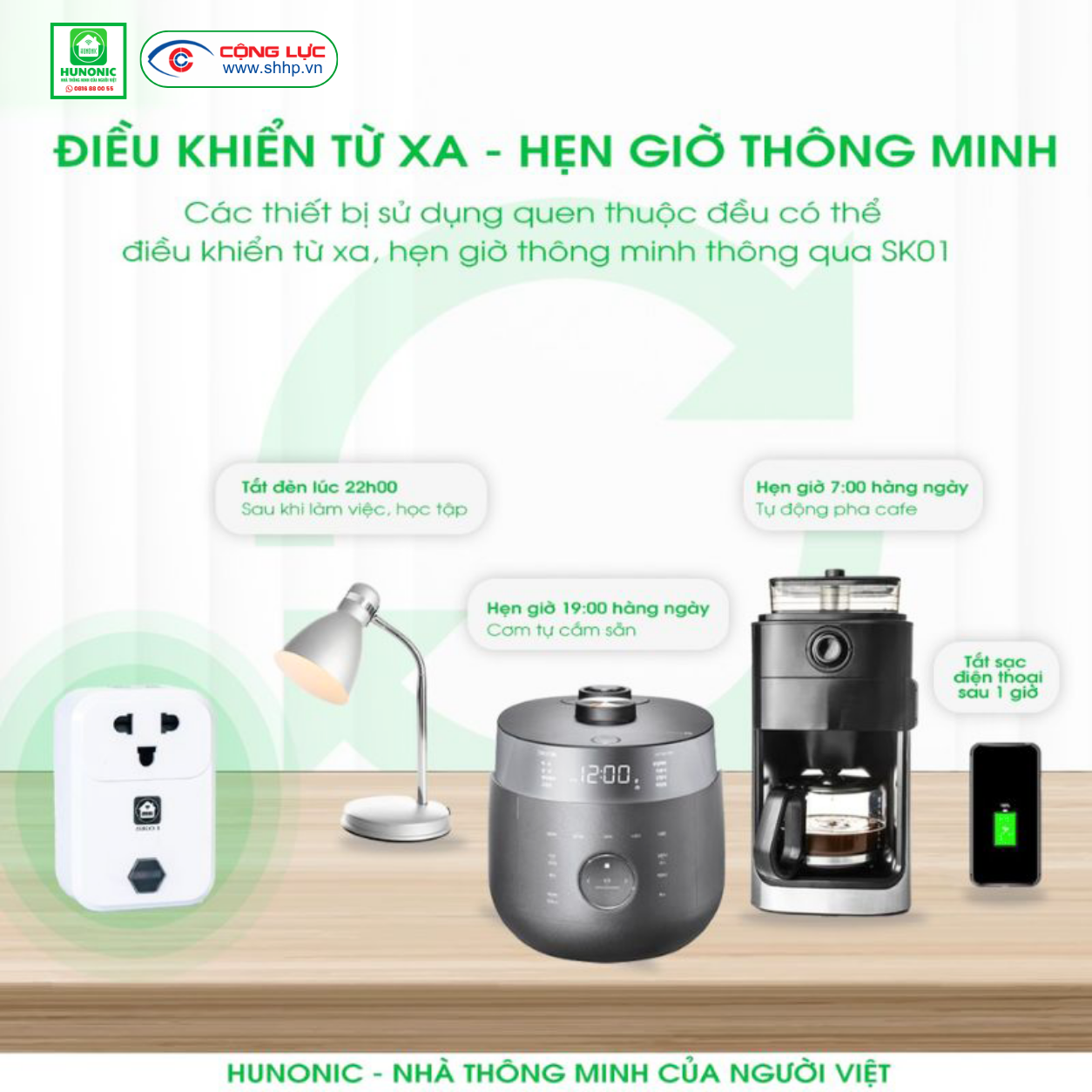 ổ cắm Hunonic thông minh SK01