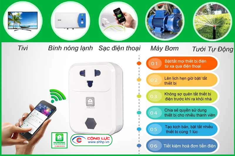 ổ cắm thông minh Hunonic SK01 chính hãng