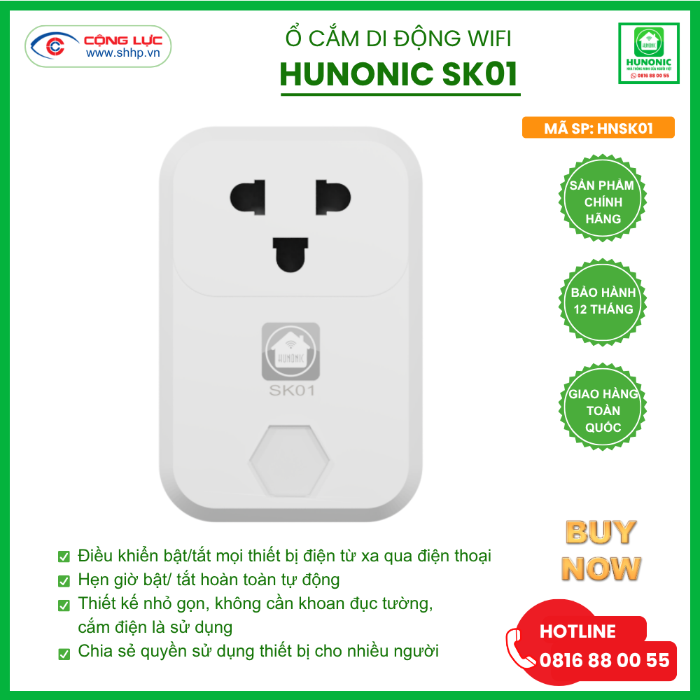 bán ổ cắm thông minh Hunonic SK01