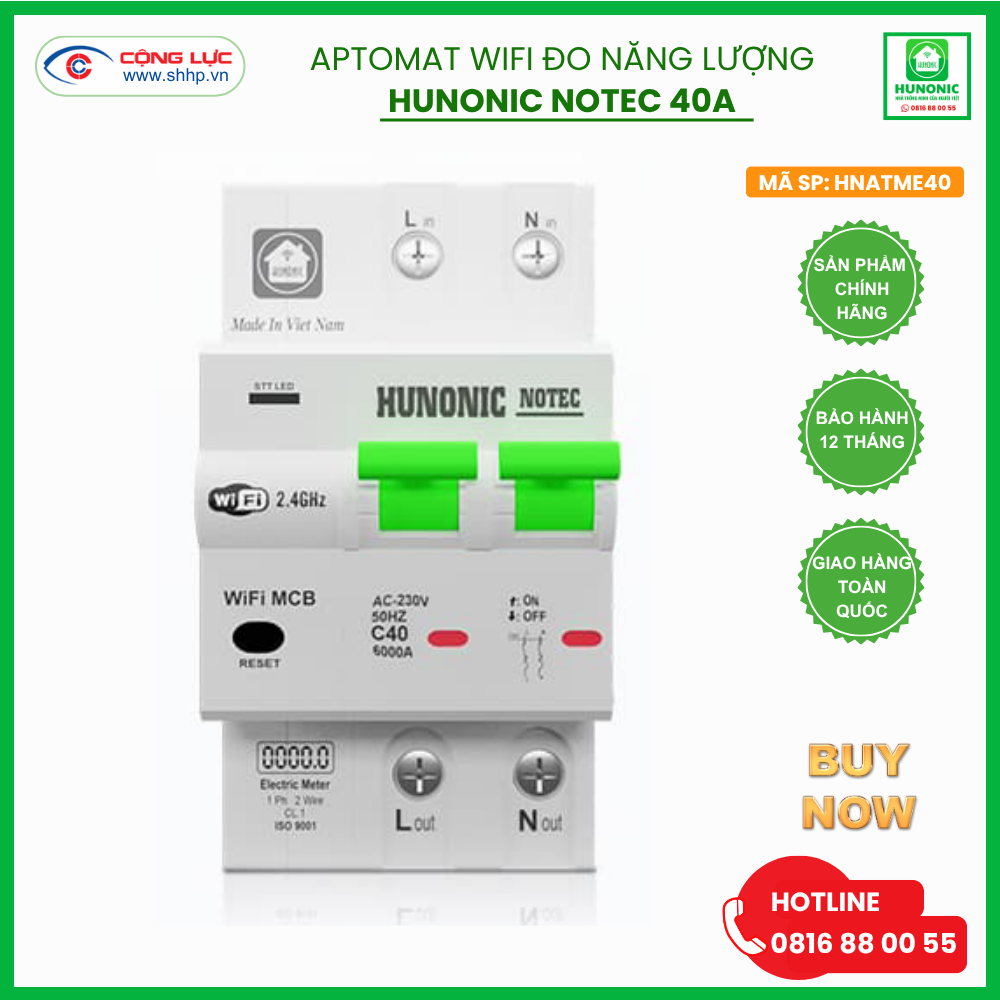 Aptomat thông minh đo năng lượng