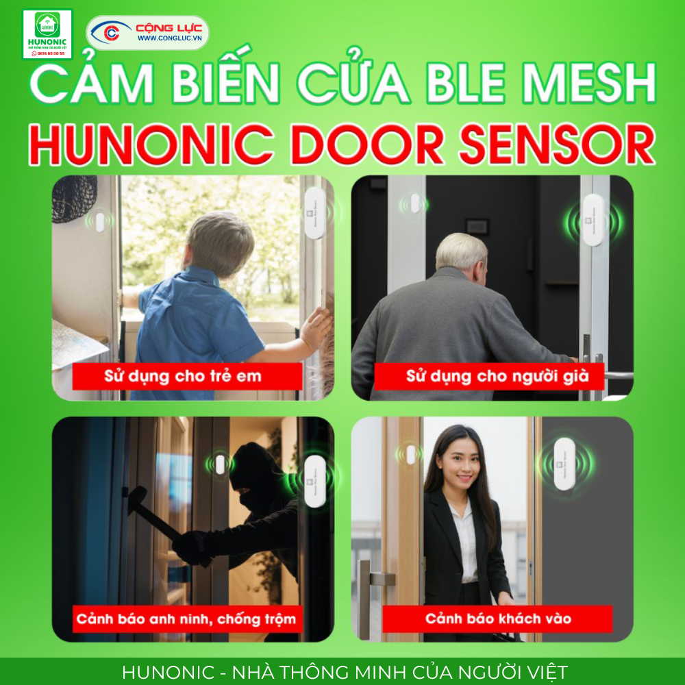 Cộng Lực lắp cảm biến cửa Hunonic tại Hải Phòng