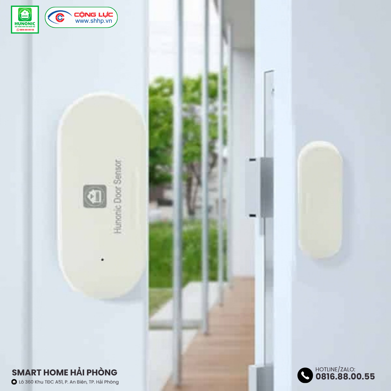Cảm biến cửa BLE Hunonic Door Sensor tại Hải Phòng