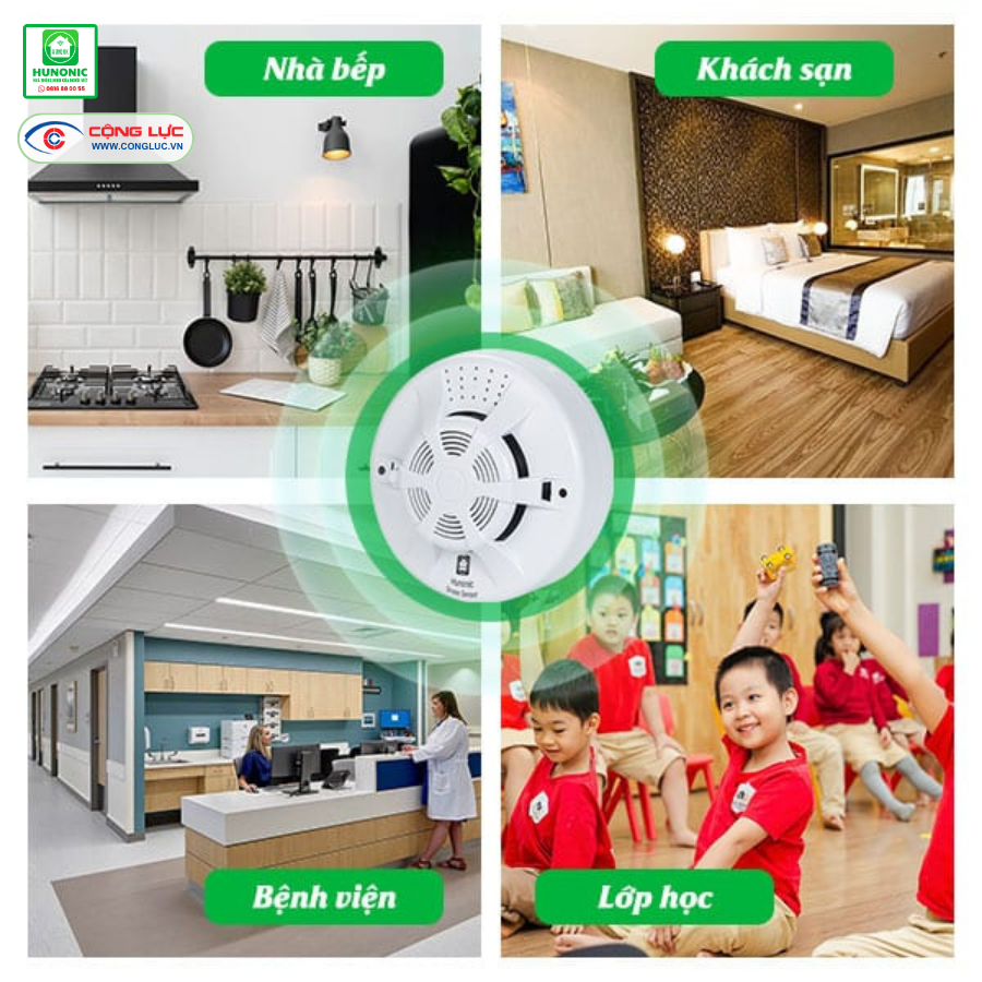 Cộng Lực bán bộ cảm biến khói BLE Hunonic tại Hải Phòng