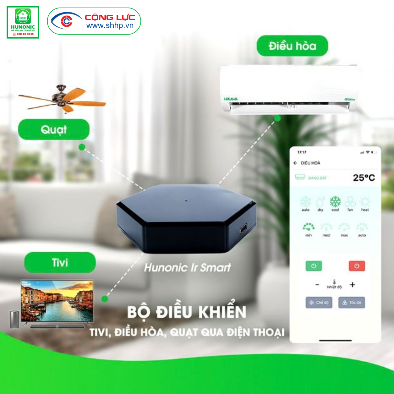 Bán bộ điều khiển hồng ngoại Hunonic IR Smart tại Hải Phòng