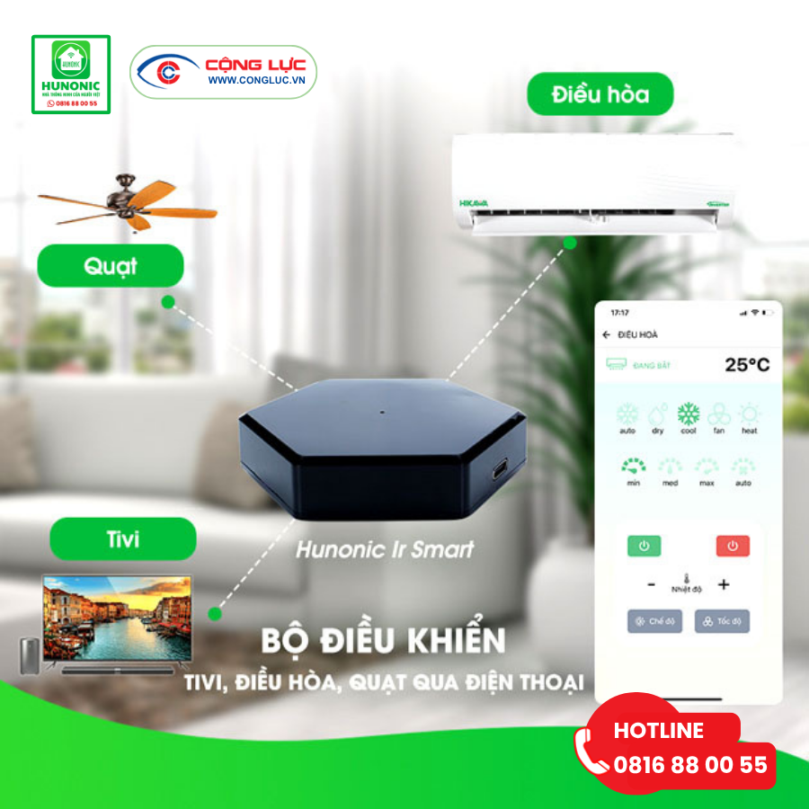 Bán bộ điều khiển hồng ngoại Hunonic IR Smart tại Hải Phòng