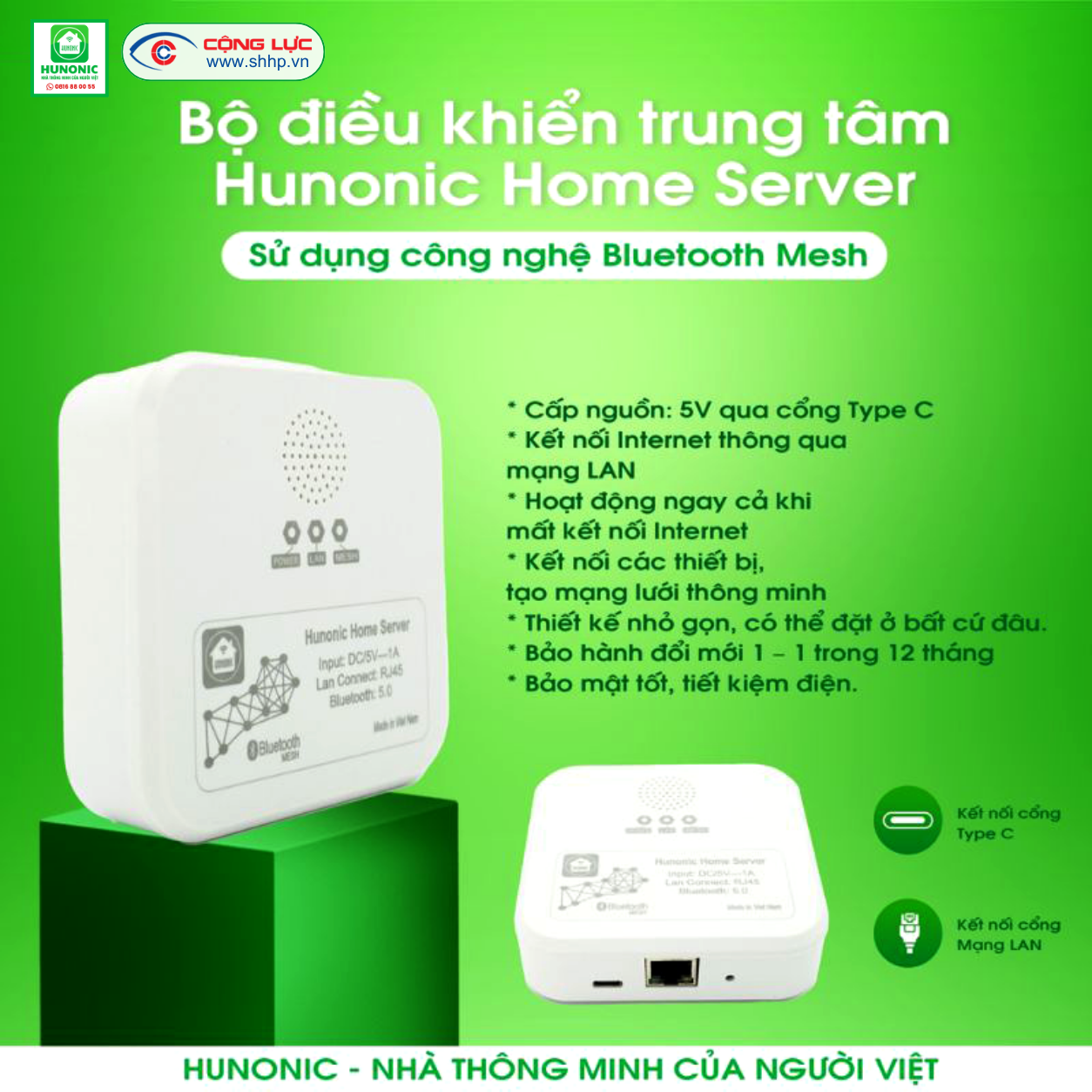 Bán bộ điều khiển trung tâm Hunonic Home Server tại Hải Phòng