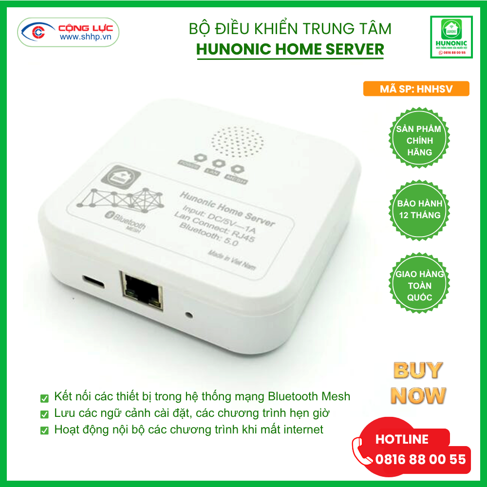 Lắp đặt bộ điều khiển trung tâm Hunonic Home server tại Hải Phòng