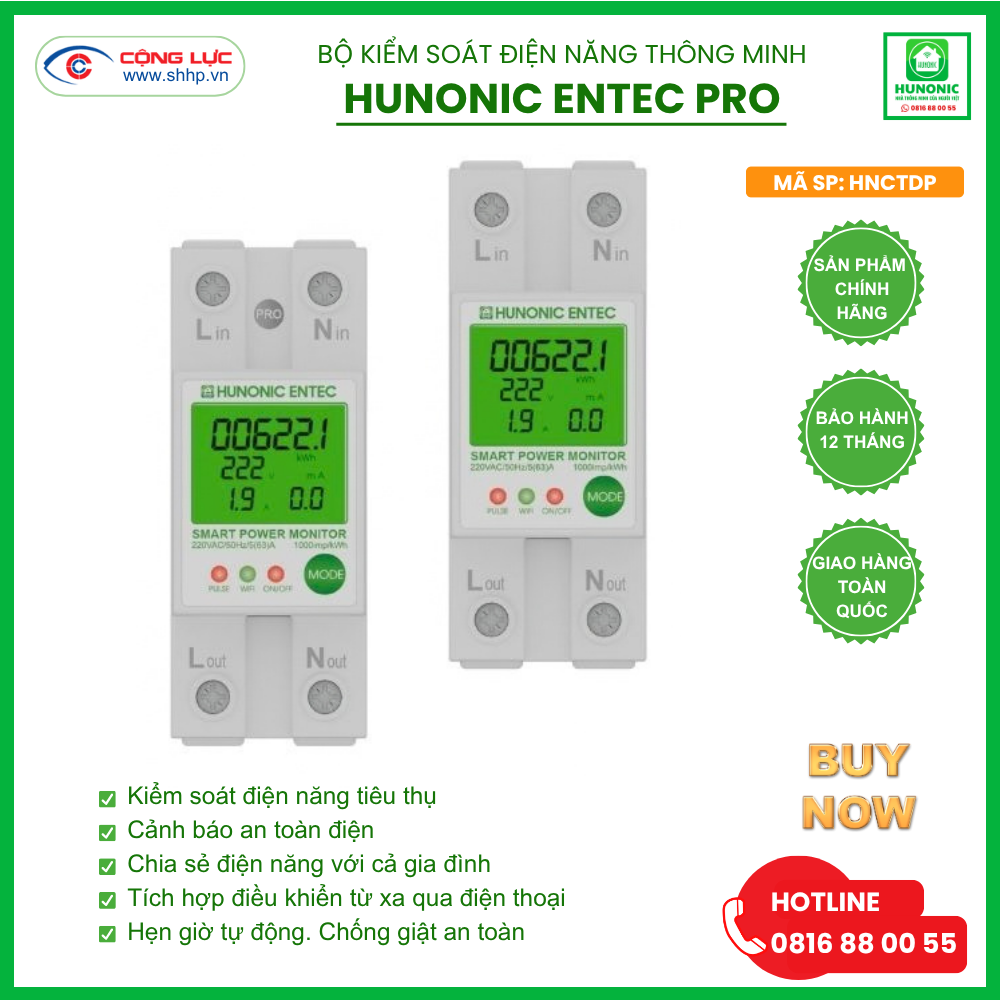 Bộ kiểm soát điện năng Hunonic Entec Pro
