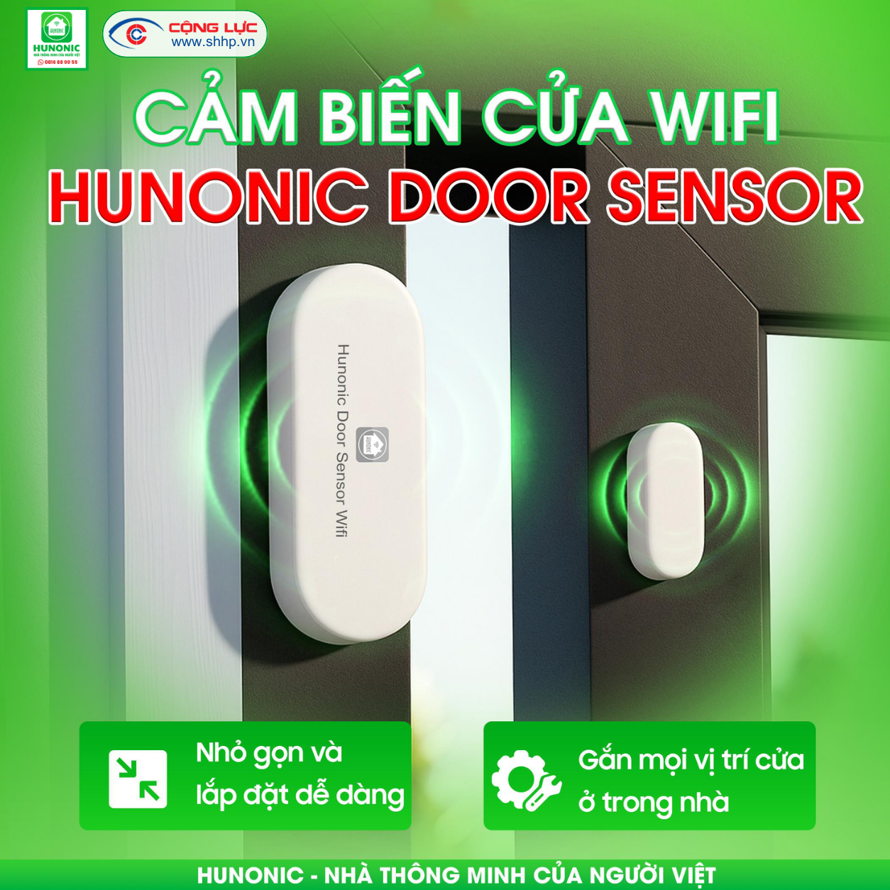 bán Cảm biến cửa wifi Hunonic Door Sensor tại Hải Phòng