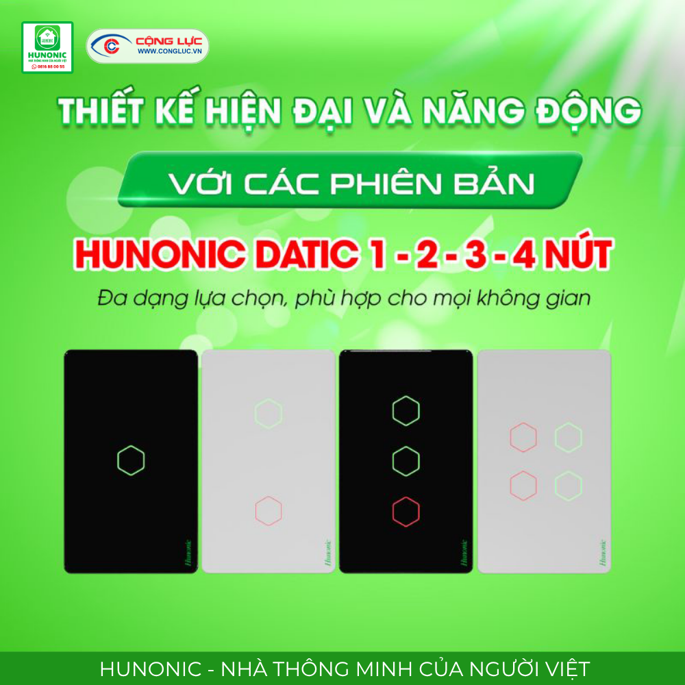 Lắp công tắc cảm ứng BLE Hunonic Datic tại Hải Phòng giá tốt nhất