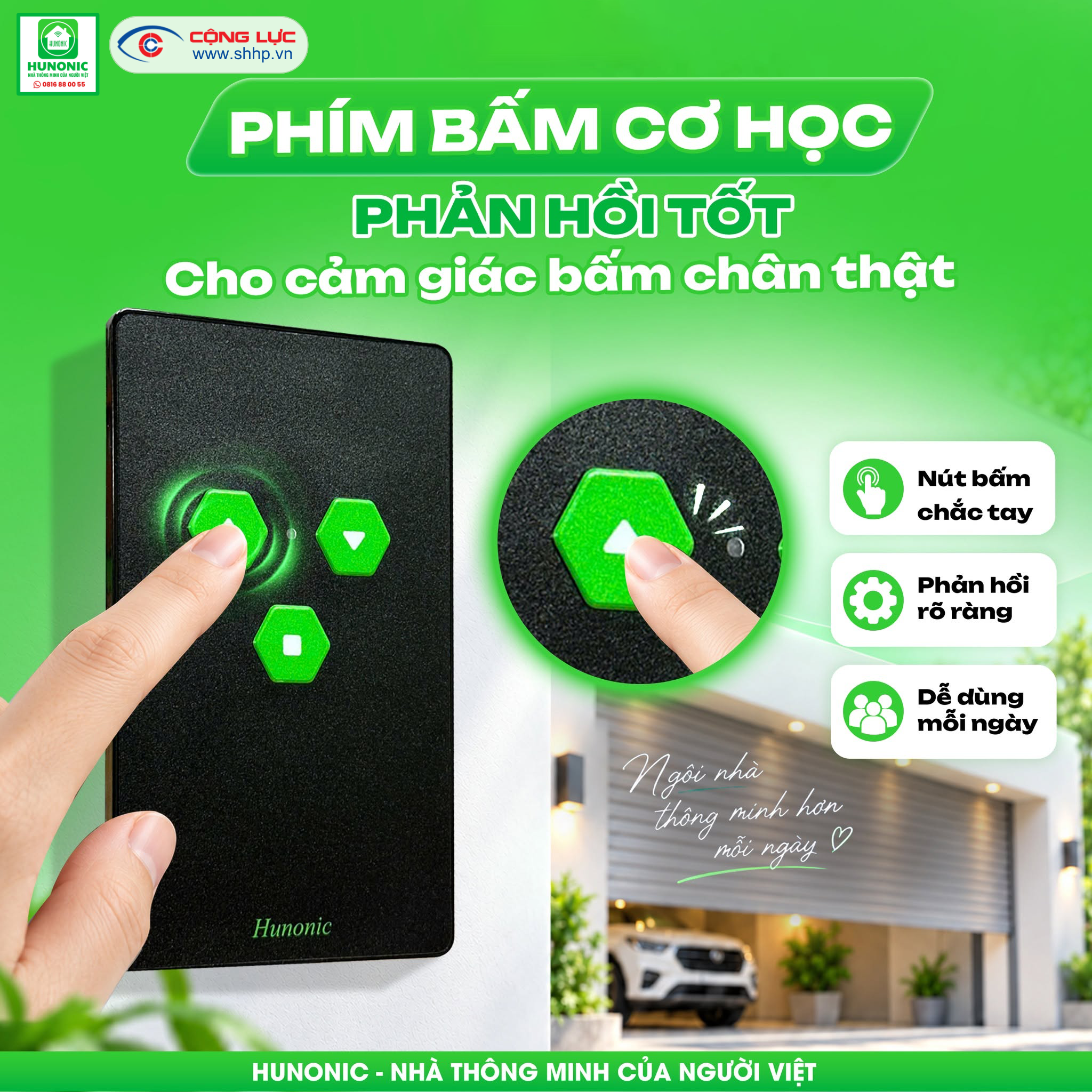 Công tắc cửa cuốn HNdoor-C chính hãng, giá tốt tại Cộng Lực