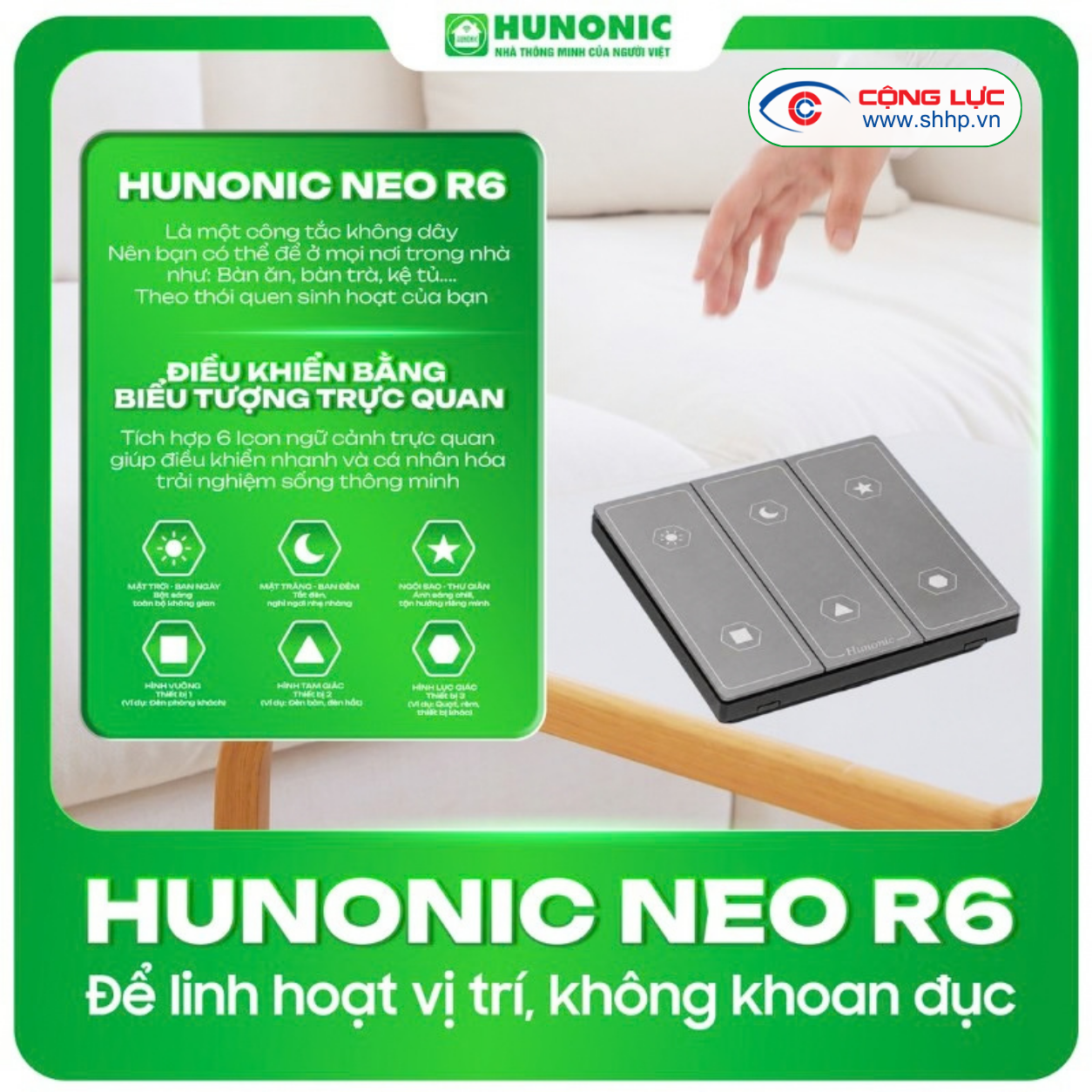Công tắc ngữ cảnh Hunonic NẺO6