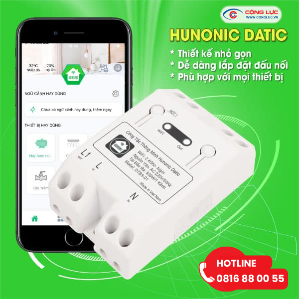 Bán công tắc thông minh Hunonic Datic Basic chính hãng tại Hải Phòng