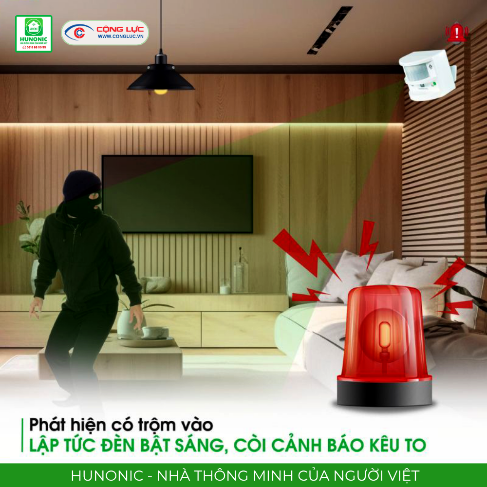 Thiết bị chống trộm và báo khách wifi Hunonic Hải Phòng