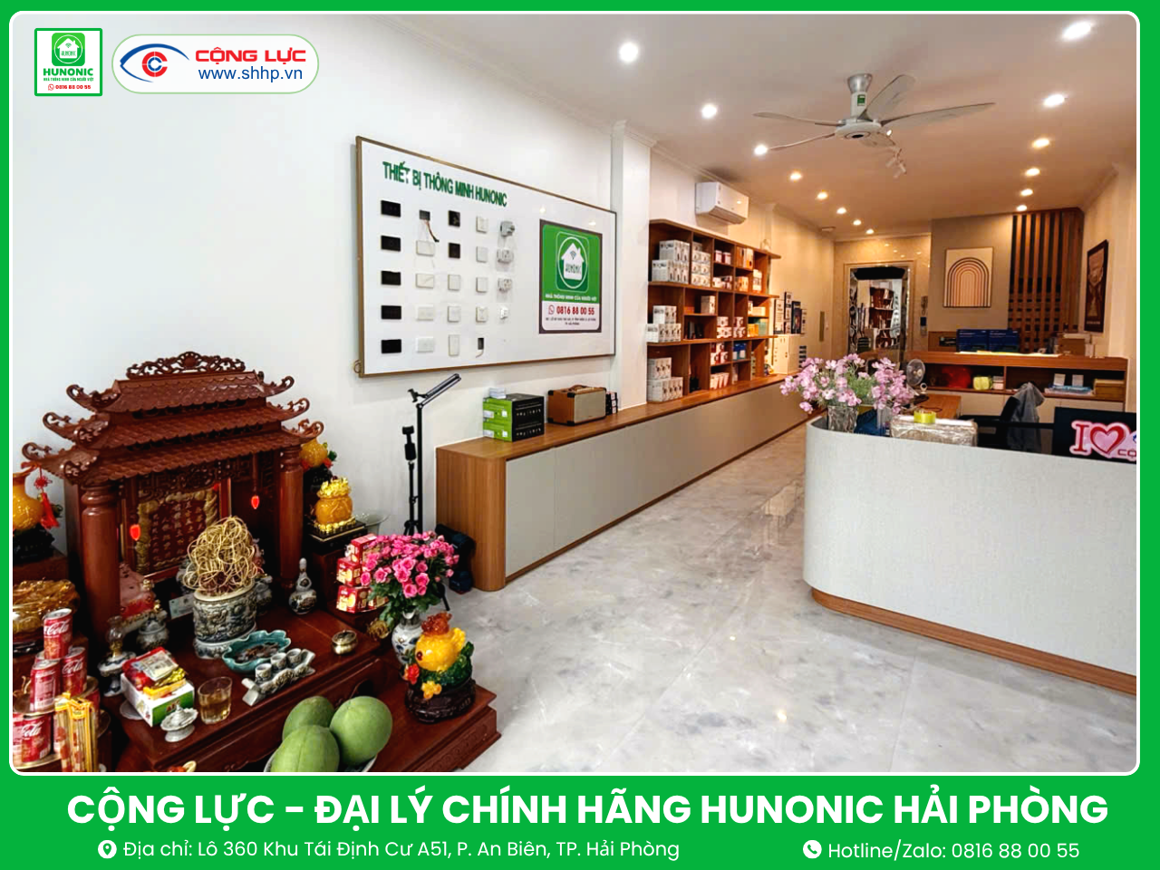 Công ty Cộng Lực Đại lý Hunonic Hải Phòng chính hãng