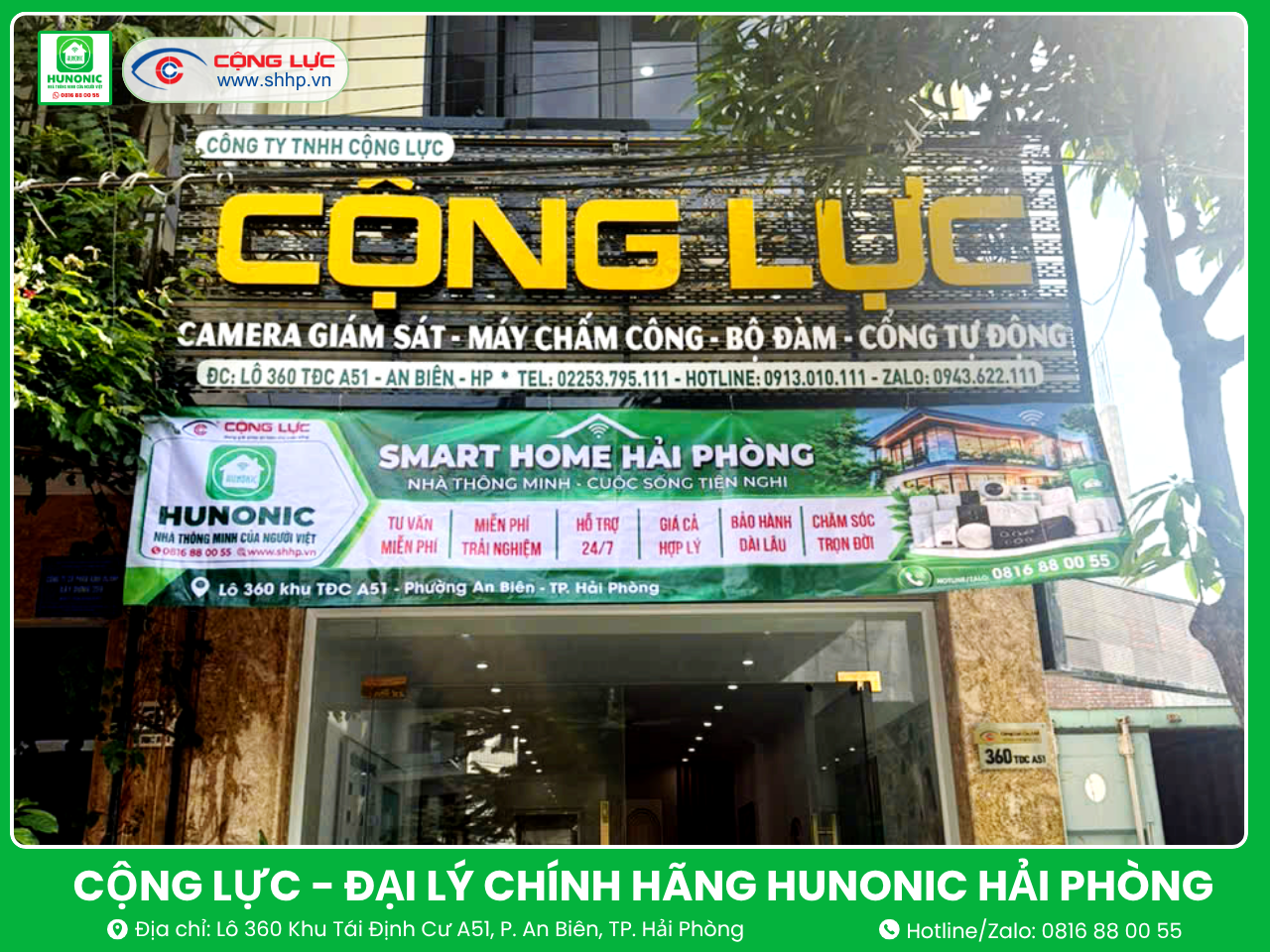 Địa chỉ văn phòng Hunonic Cộng Lực Hải Phòng