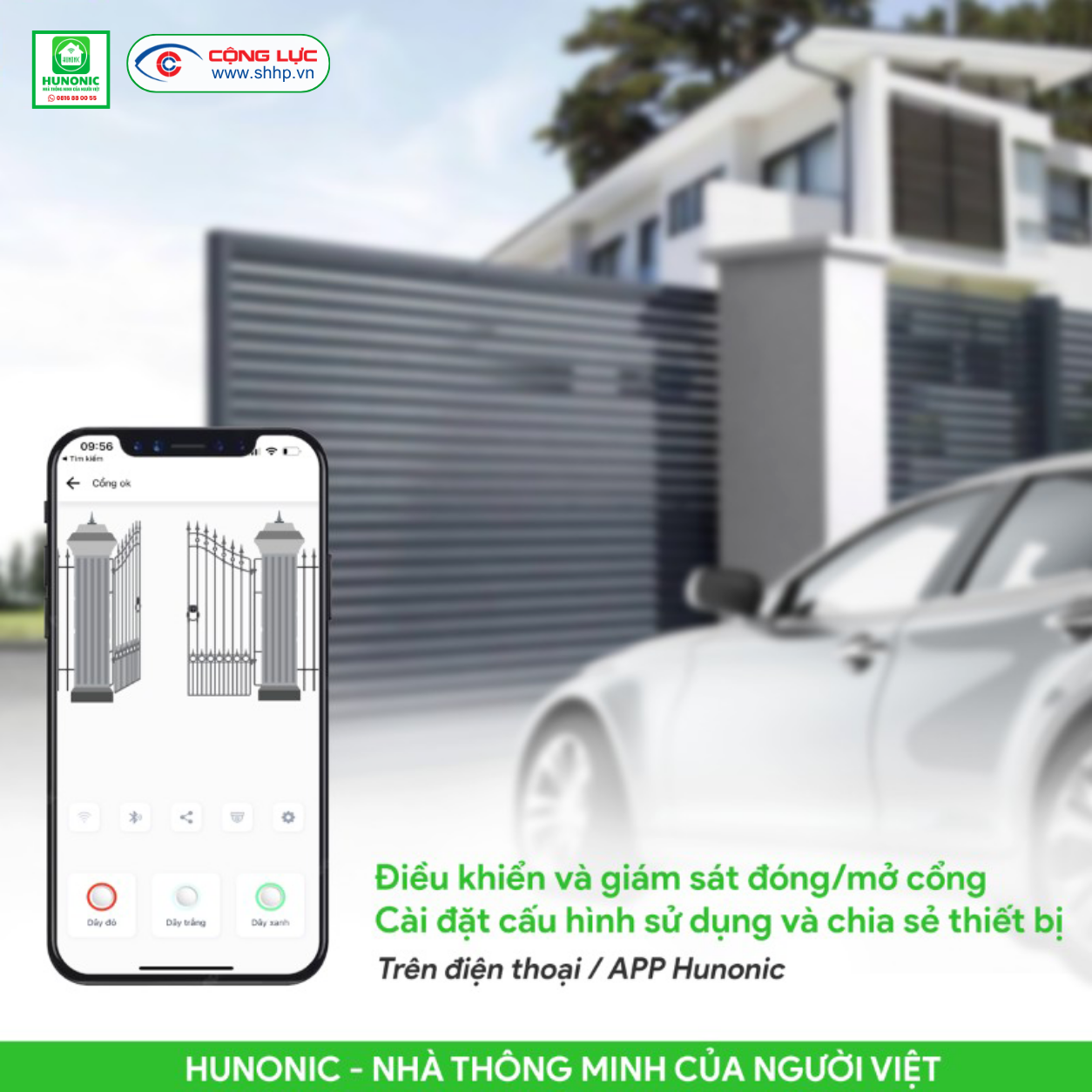 công tắc cảm ứng cổng tự động wifi Hunonic Datic tại Hải Phòng