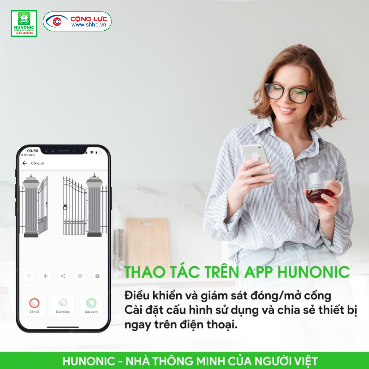 Công tắc cảm ứng cổng tự động wifi Hunonic Gate