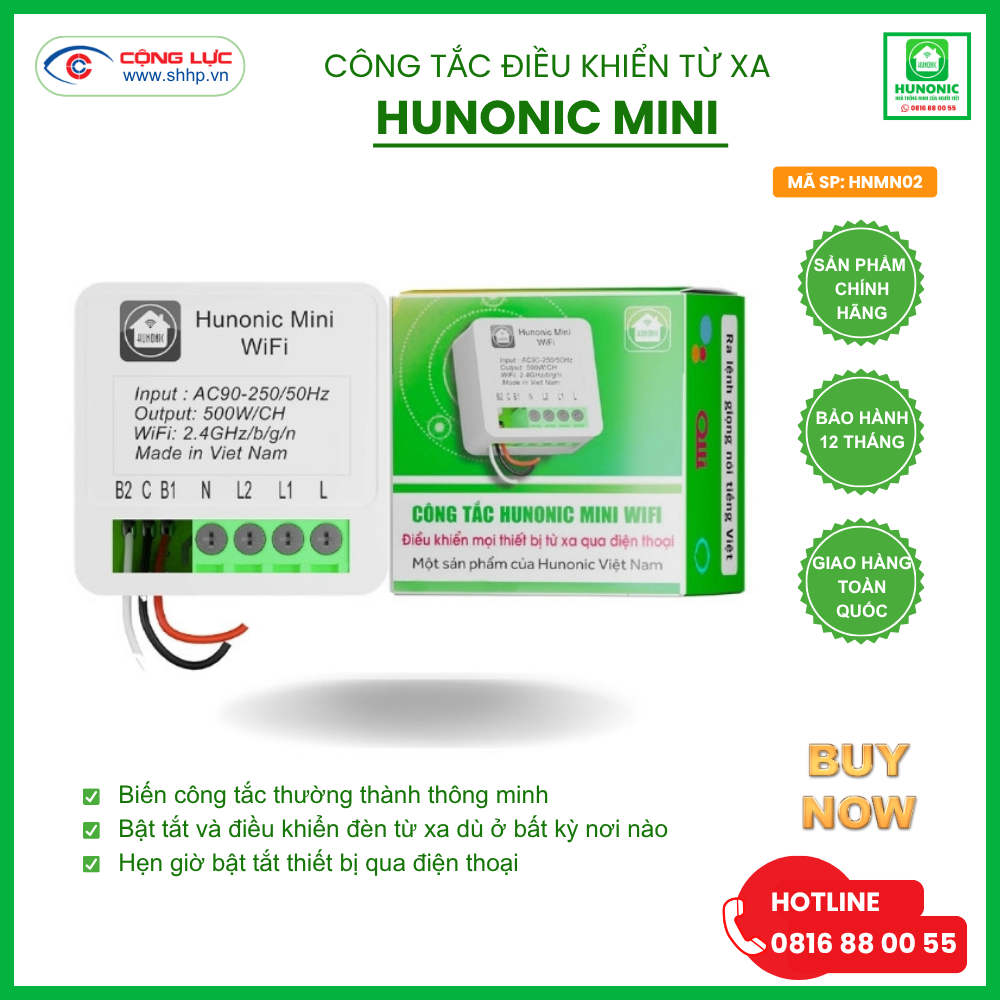 công tắc thông minh Hunonic Mini