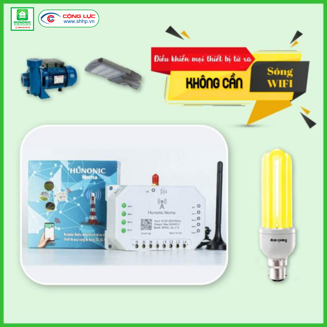 công tắc thông minh dùng sim hunonic noma