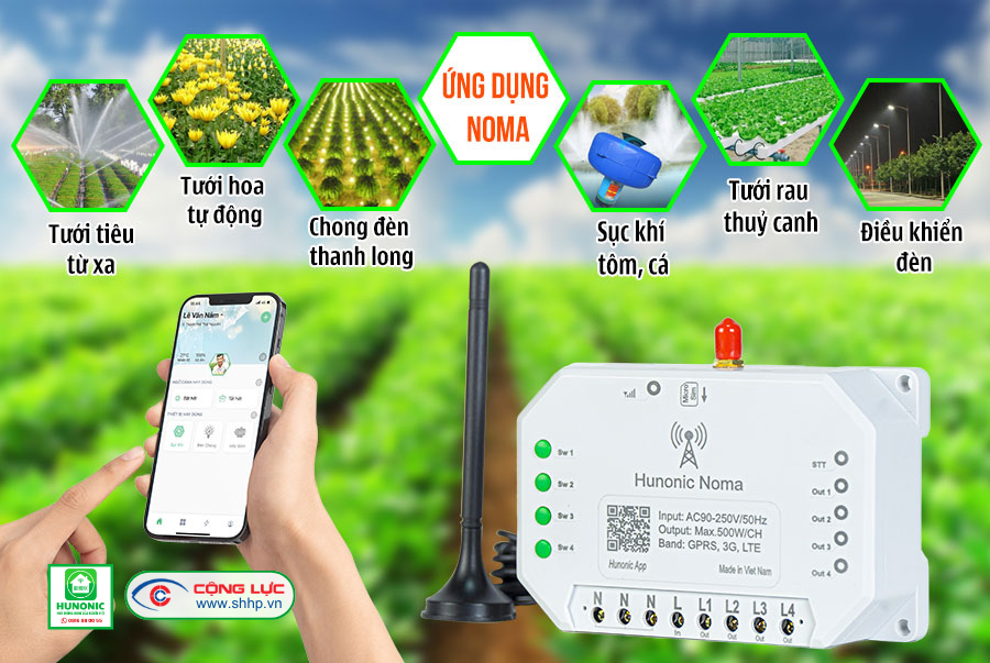 Ứng dụng công tắc thông minh dùng Sim Noma