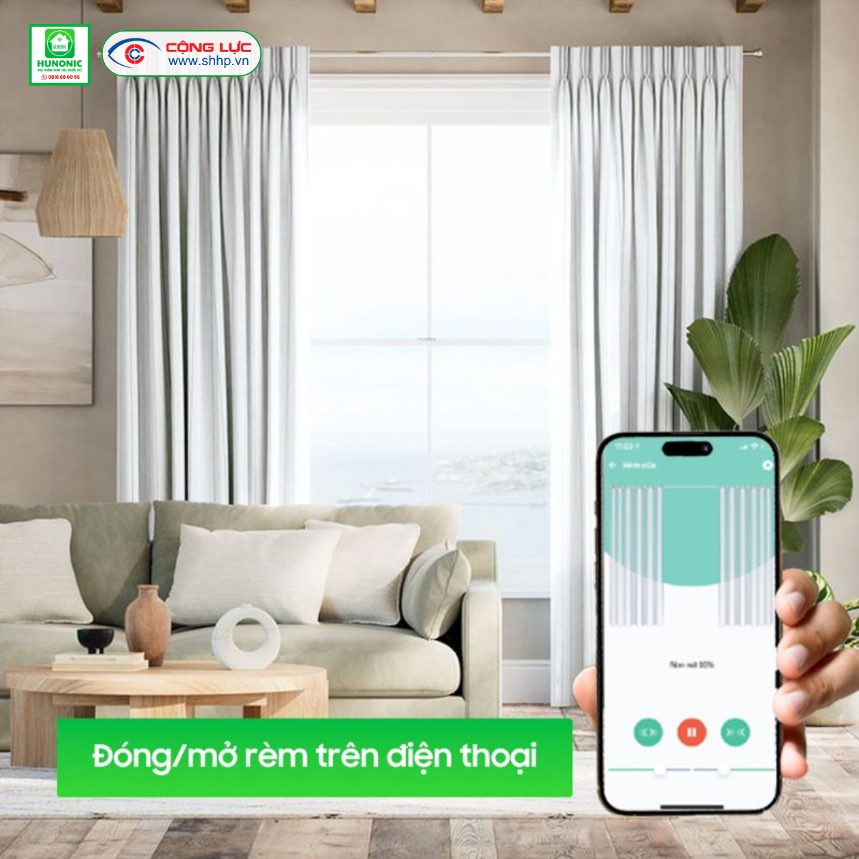Động cơ rèm tự động Hunonic Ecosystem