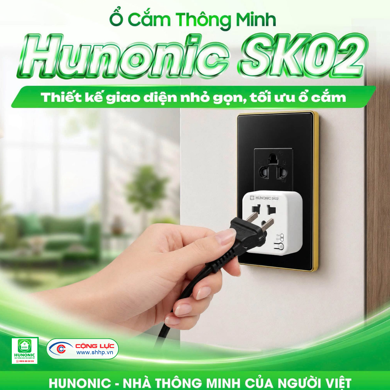 Ổ cắm thông minh Hunonic SK02 tại Hải Phòng